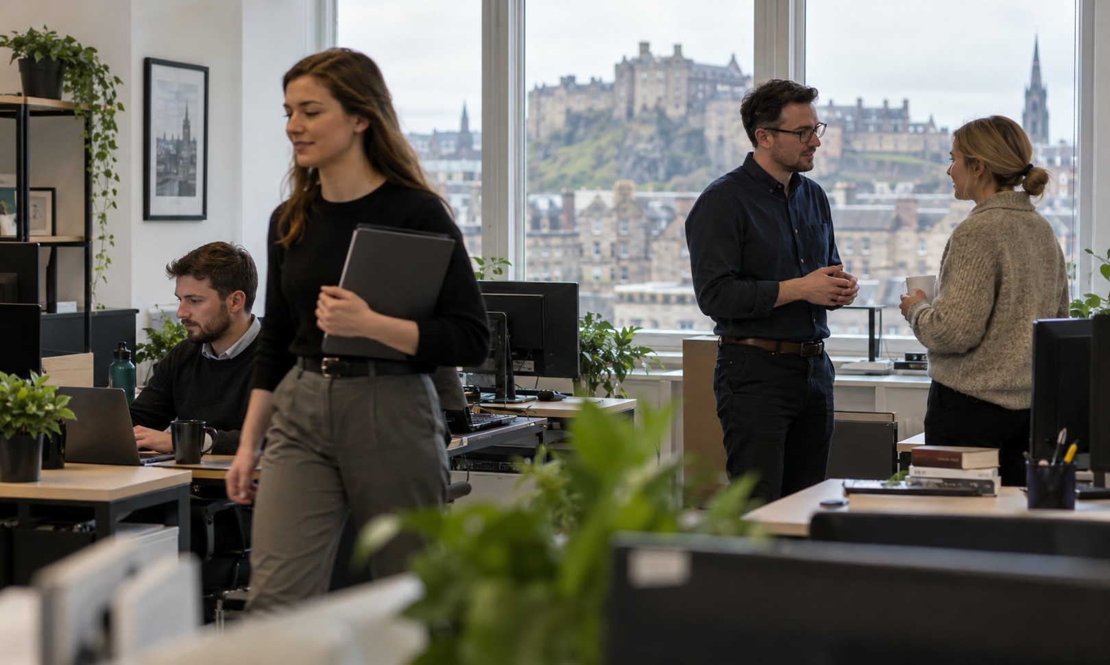 Collaborative Office with Historic City Views